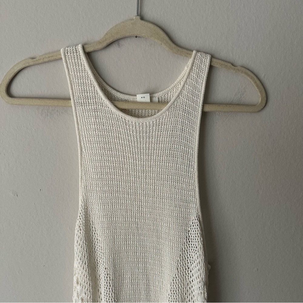 H&M Boho Chic Beach Crochet Knit Midi Maxi Dress in Off white S - Picture 5 of 13